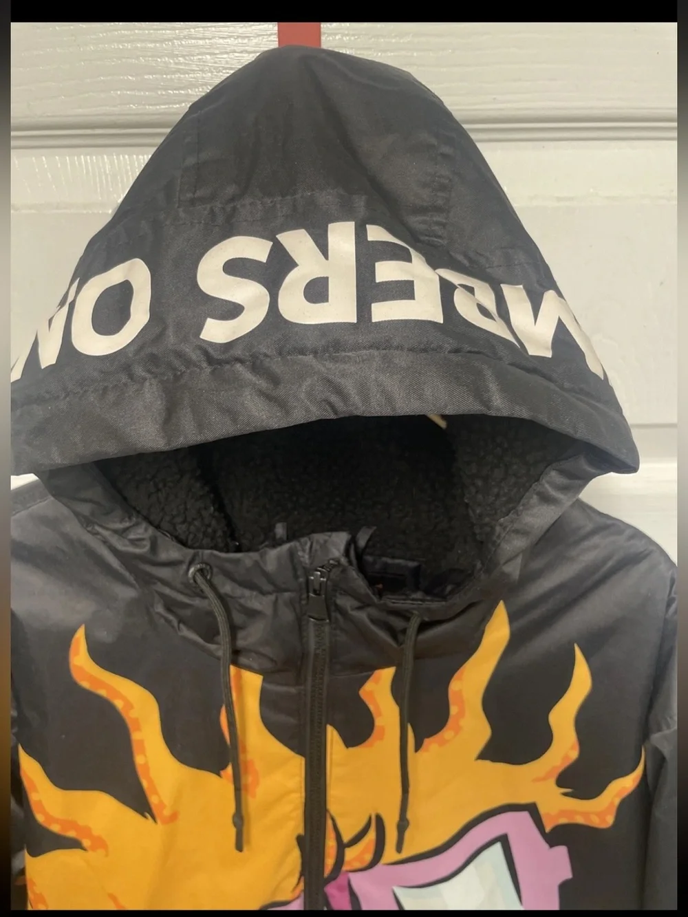 Members Only x Nickelodeon SpongeBob Rugrats Fleece Lined Jacket XXL Hooded Blac
